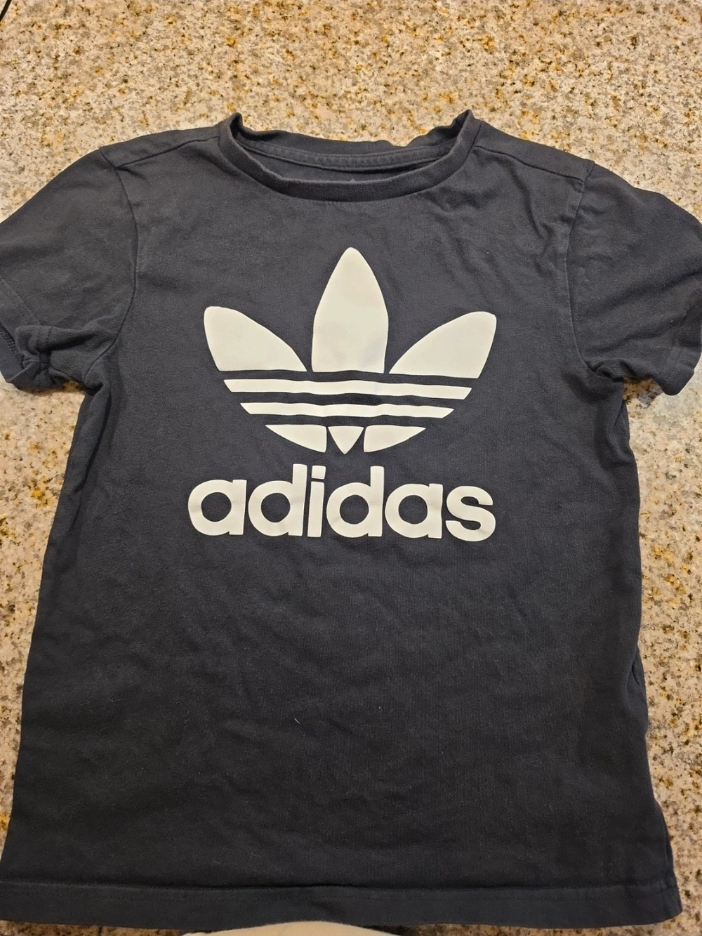 adidas Navy Tee with White Trefoil Logo